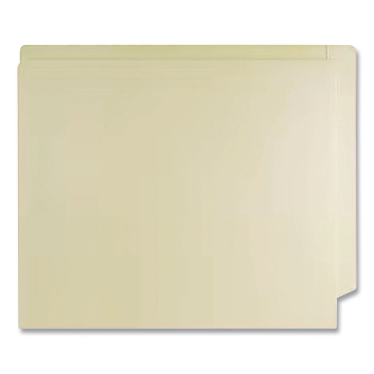 End Tab Fastener File Folder, Embossed Labeling Lines, 0.75" Expansion, 1 Fastener, Letter Size, Manila Exterior, 250/Box