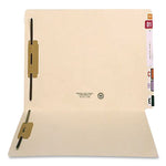 End Tab Fastener Folders, 0.75" Expansion, 2 Fasteners, Letter Size, Manila Exterior, 250/Box