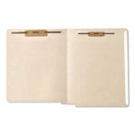 Confidential End-Tab Folder with Full Back Pocket, 2 Fasteners, Letter Size, Manila Exterior, 50/Box