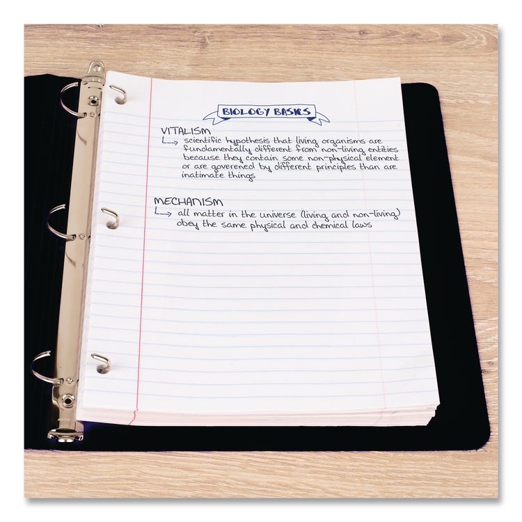 Filler Paper, 3-Hole, 8 X 10.5, Wide/legal Rule, 200/pack