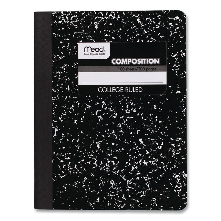Square Deal Composition Book, Medium/College Rule, Black Cover, (100) 9.75 x 7.5 Sheets