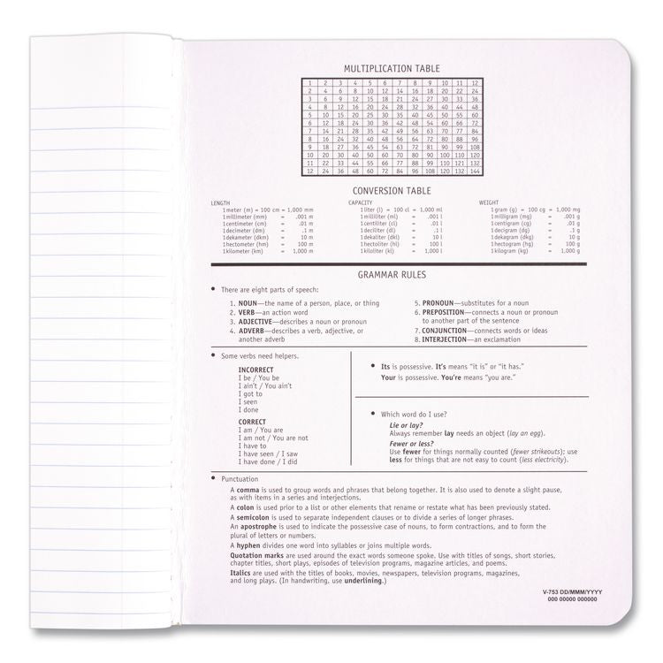 Square Deal Composition Book, Medium/College Rule, Black Cover, (100) 9.75 x 7.5 Sheets