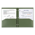 Recycled Plastic Two-Pocket Folder, 11" x 8.5", Randomly Assorted