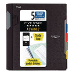 Advance Wirebound Notebook, 5-Subject, Medium/College Rule, Randomly Assorted Cover Color, (200) 11 x 8.5 Sheets