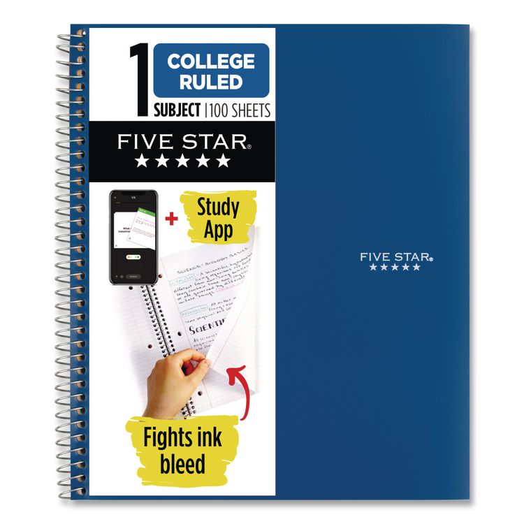Wirebound Notebook, 1-Subject, Medium/College Rule, Randomly Assorted Cover Color, (100) 11 x 8.5 Sheets
