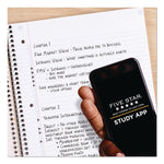 Wirebound Notebook, 1-Subject, Medium/College Rule, Black Cover, (100) 11 x 8.5 Sheets