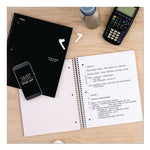 Wirebound Notebook, 1-Subject, Medium/College Rule, Black Cover, (100) 11 x 8.5 Sheets