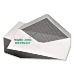 Security Tint Business Envelopes, #6 3/4, Monarch Flap, Gummed Closure, 3.63 x 6.5, White, 80/Box