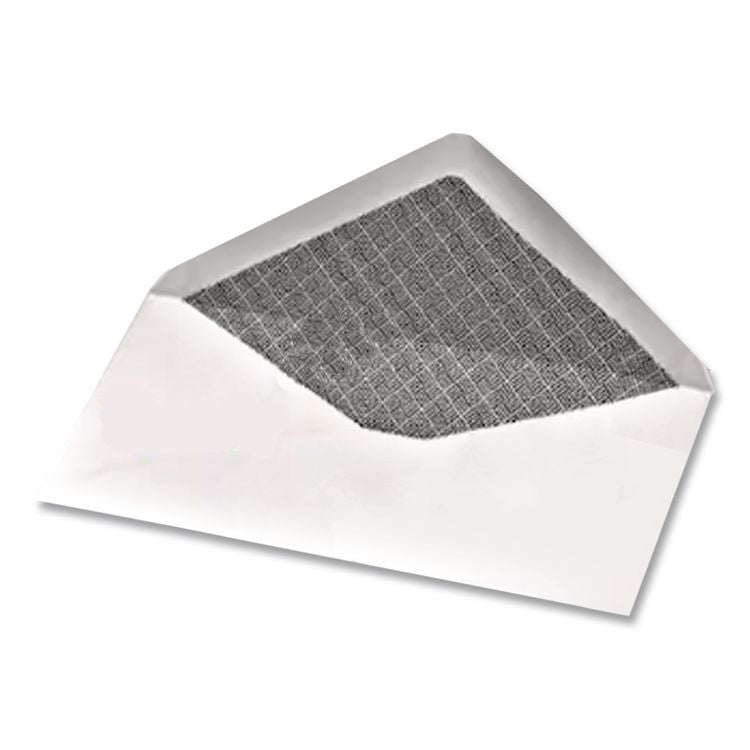 Security Tint Business Envelopes, #6 3/4, Monarch Flap, Gummed Closure, 3.63 x 6.5, White, 80/Box