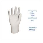 General-Purpose Latex Gloves, Powder-Free, X-Large, 4.4 mil Thick, 9.5" Long, Natural, 100/Box