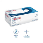 General-Purpose Latex Gloves, Powder-Free, X-Large, 4.4 mil Thick, 9.5" Long, Natural, 100/Box