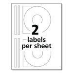 DVD Film Labels, Matte White, 20/Pack