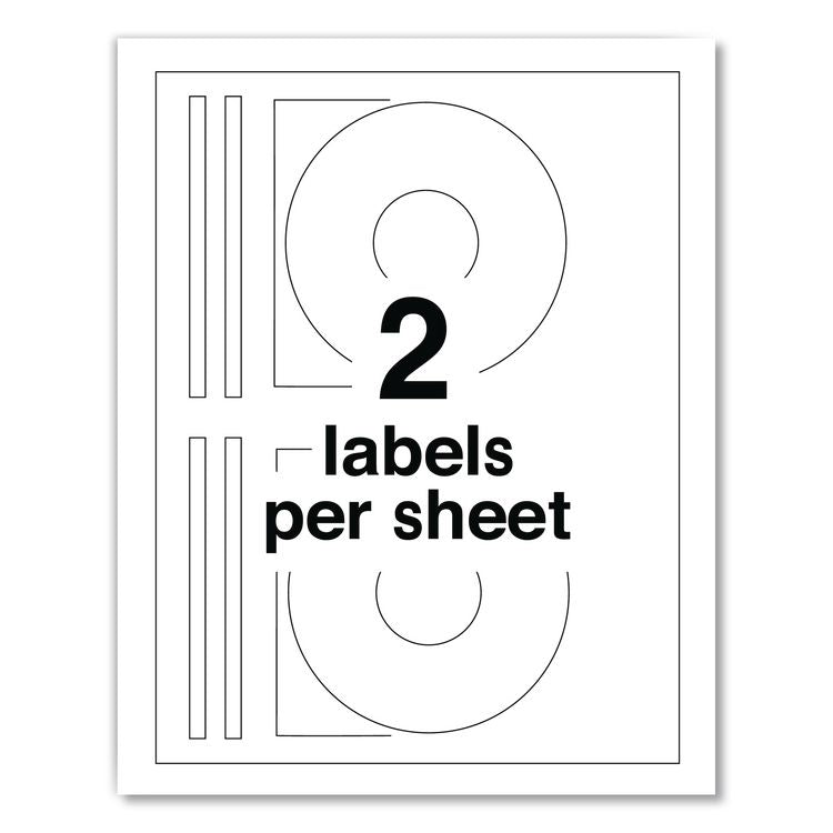 Laser Cd Labels, Matte White, 30/pack