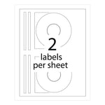 Inkjet Cd Labels, Matte White, 100/pack
