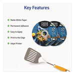 Inkjet Cd Labels, Matte White, 40/pack