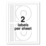 Full Face CD Labels, Matte White, 40/Pack
