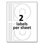 Laser Cd Labels, Matte White, 250/pack