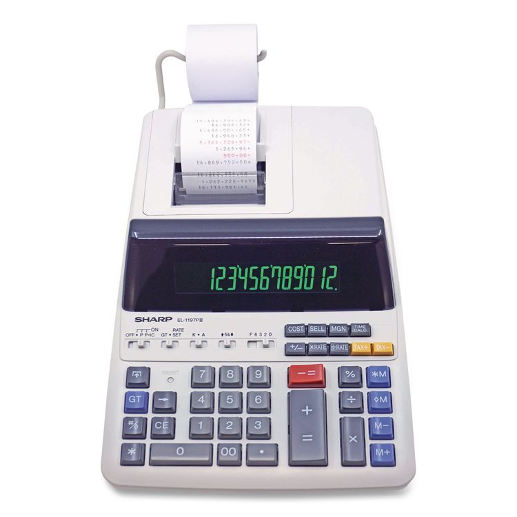 El1197piii Two-Color Printing Desktop Calculator, Black/red Print, 4.5 Lines/sec