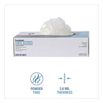 Exam Vinyl Gloves, Powder-Free, Medium, 3.6 mil Thick, 9.5" Long, Clear, 100/Box, 10 Boxes/Carton