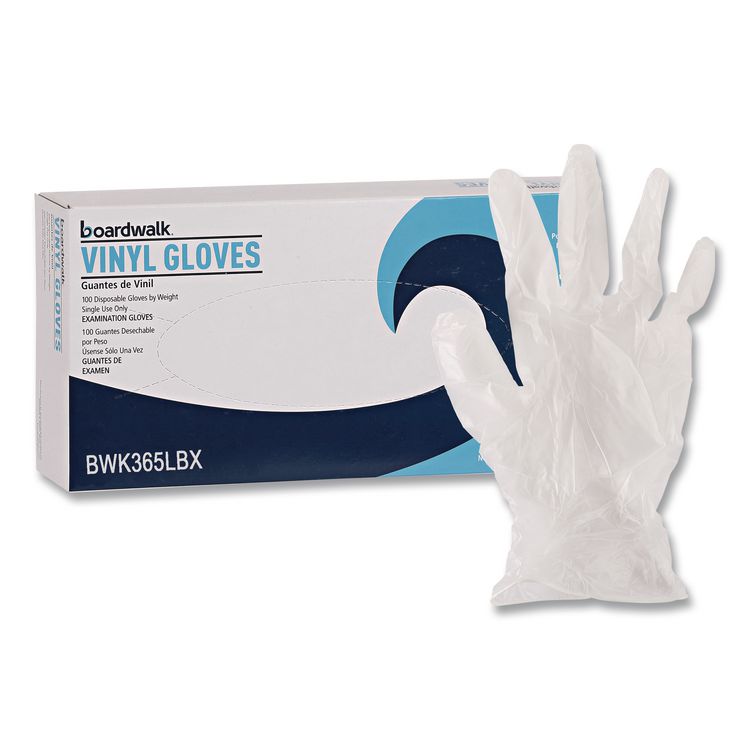 General Purpose Vinyl Gloves, Powder-Free, Large, 2.6 mil Thick, 13" Long, Clear, 100/Box