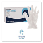 General Purpose Vinyl Gloves, Powder-Free, Medium, 2.6 mil Thick, 13" Long, Clear, 100/Box