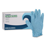 Disposable Examination Nitrile Gloves, Powder-Free, Medium, 5 mil Thick, 9.5" Long, Blue, 100/Box