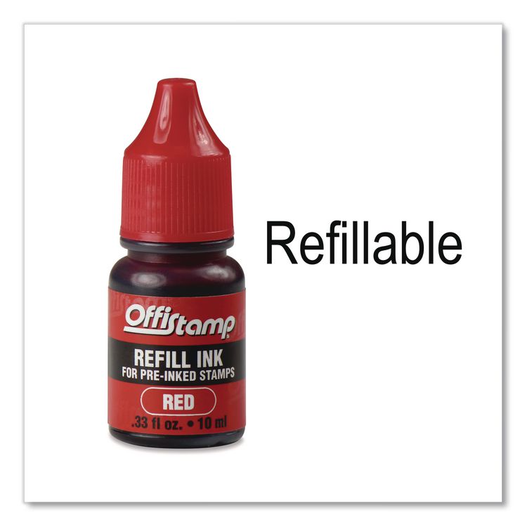 Pre-Inked Message Stamp, Past Due, 1.63" X 0.38", Red Ink