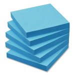 Self-Stick Notes, 3" x 3", Electric Blue, 90 Sheets/Pad, 5 Pads/Pack