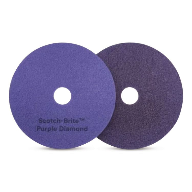 Clean And Shine Pad, 13" Diameter, Brown/yellow, 5/carton