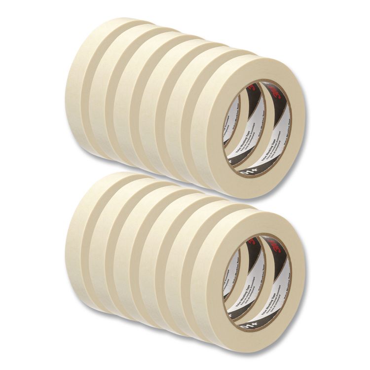 Value Masking Tape 101+, 3" Core, 0.70" X 60 Yds, Tan, 12/pack