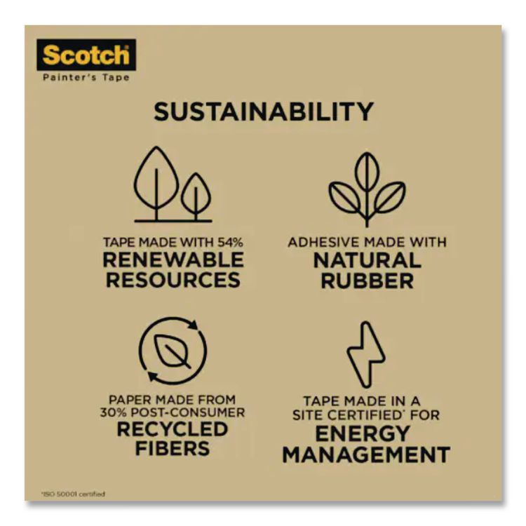 Greener Masking Tape 2050, 3" Core, 0.94" X 60 Yds, Beige