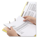 Top Tab Classification Folders, Six SafeSHIELD Fasteners, 2" Expansion, 2 Dividers, Letter Size, Yellow Exterior, 10/Box