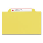 Top Tab Classification Folders, Six SafeSHIELD Fasteners, 2" Expansion, 2 Dividers, Letter Size, Yellow Exterior, 10/Box