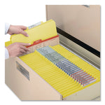Top Tab Classification Folders, Six SafeSHIELD Fasteners, 2" Expansion, 2 Dividers, Letter Size, Yellow Exterior, 10/Box