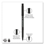 ONYX Rollerball Pen, Stick, Fine 0.7 mm, Black Ink, Black Barrel, 72/Pack