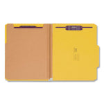 Six-Section Pressboard Top Tab Classification Folders, Six SafeSHIELD Fasteners, 2 Dividers, Letter Size, Assorted, 10/Box