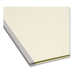 Recycled Pressboard Folders, Two SafeSHIELD Coated Fasteners, 2/5-Cut: R of C, 1" Expansion, Letter Size, Gray-Green, 25/Box