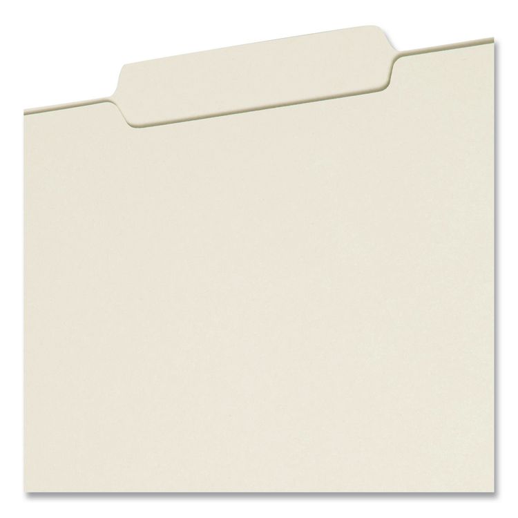 Recycled Pressboard Folders, Two SafeSHIELD Coated Fasteners, 2/5-Cut: R of C, 1" Expansion, Letter Size, Gray-Green, 25/Box
