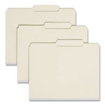Recycled Pressboard Folders, Two SafeSHIELD Coated Fasteners, 2/5-Cut: R of C, 1" Expansion, Letter Size, Gray-Green, 25/Box