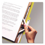 6-Section Pressboard Top Tab Pocket Classification Folders, 6 SafeSHIELD Fasteners, 2 Dividers, Legal Size, Yellow, 10/Box