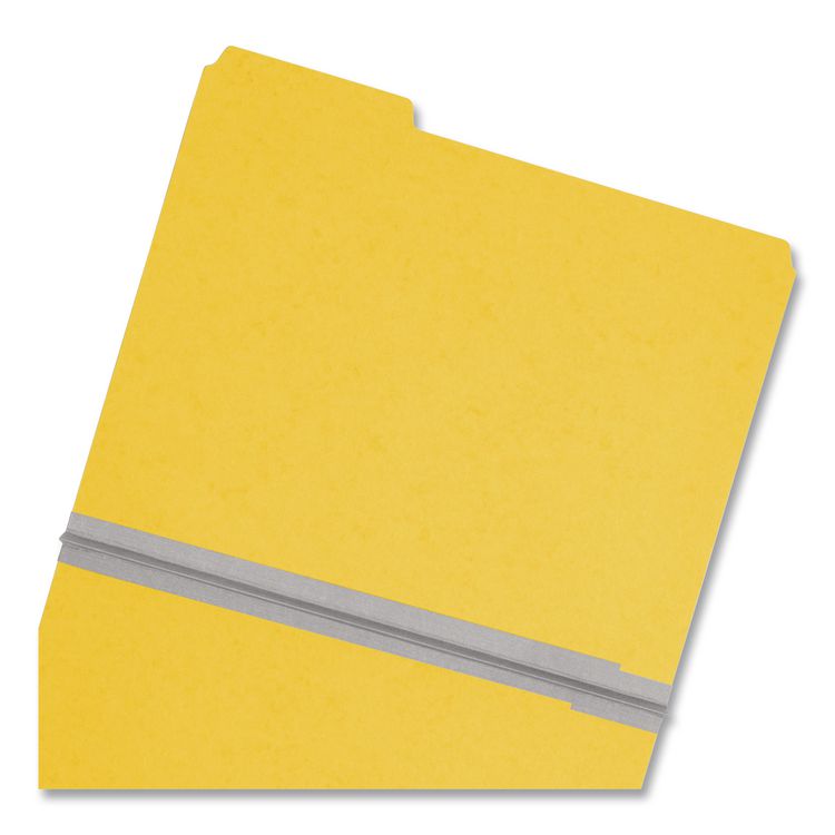 Expanding Recycled Heavy Pressboard Folders, 1/3-Cut Tabs: Assorted, Letter Size, 1" Expansion, Yellow, 25/Box