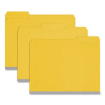 Expanding Recycled Heavy Pressboard Folders, 1/3-Cut Tabs: Assorted, Letter Size, 1" Expansion, Yellow, 25/Box