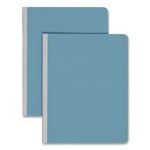 Prong Fastener Premium Pressboard Report Cover, Two-Piece Prong Fastener, 3" Capacity, 8.5 X 11, Blue/blue