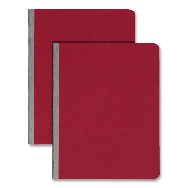 Prong Fastener Premium Pressboard Report Cover, Two-Piece Prong Fastener, 3" Capacity, 8.5 X 11, Bright Red/bright Red