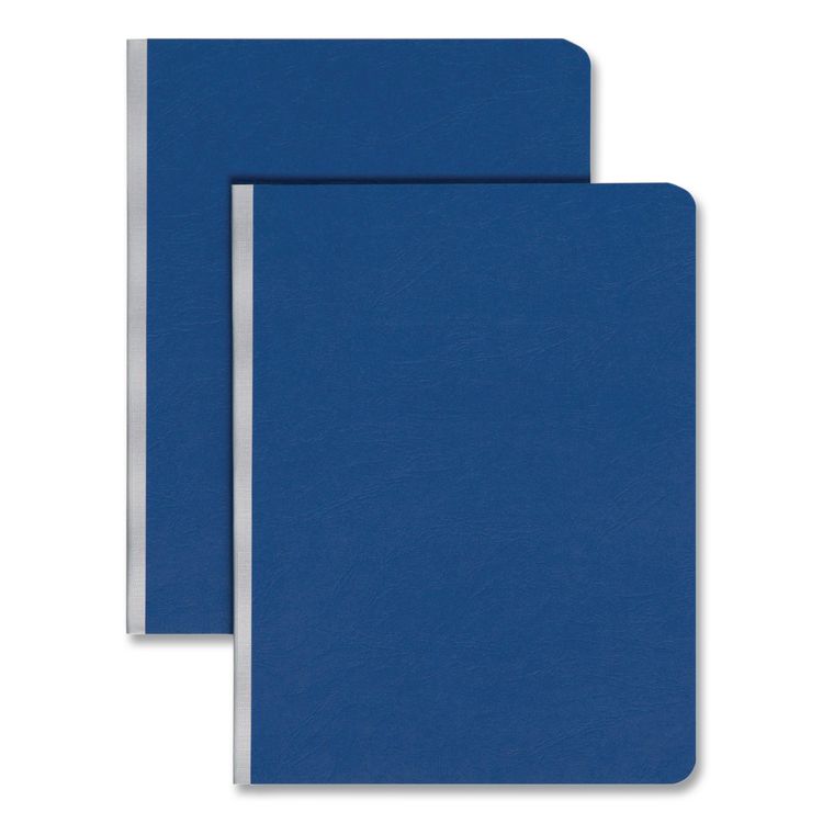 Prong Fastener Premium Pressboard Report Cover, Two-Piece Prong Fastener, 3" Capacity, 8.5 X 11, Dark Blue/dark Blue
