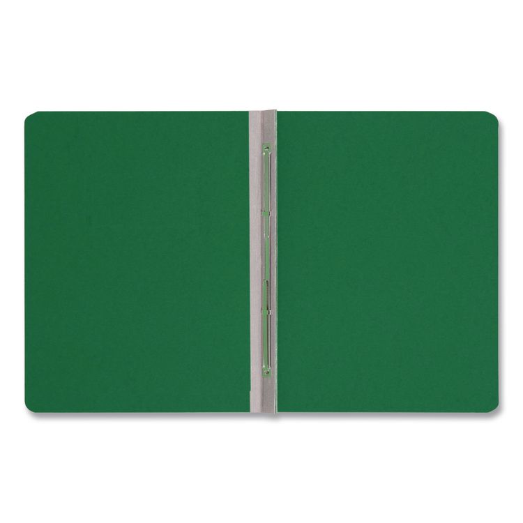 Prong Fastener Premium Pressboard Report Cover, Two-Piece Prong Fastener, 3" Capacity, 8.5 X 11, Green/green