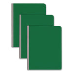 Prong Fastener Premium Pressboard Report Cover, Two-Piece Prong Fastener, 3" Capacity, 8.5 X 11, Green/green