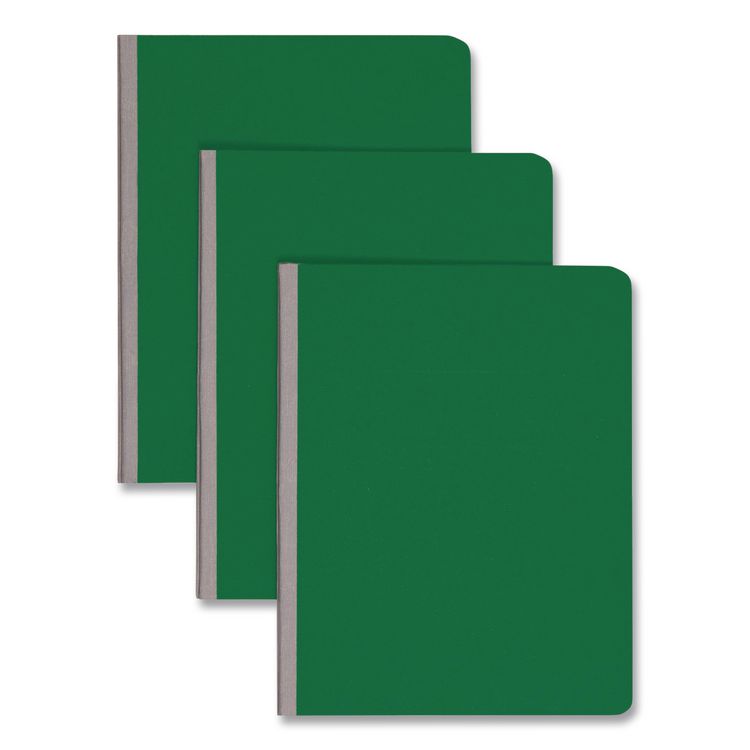 Prong Fastener Premium Pressboard Report Cover, Two-Piece Prong Fastener, 3" Capacity, 8.5 X 11, Green/green