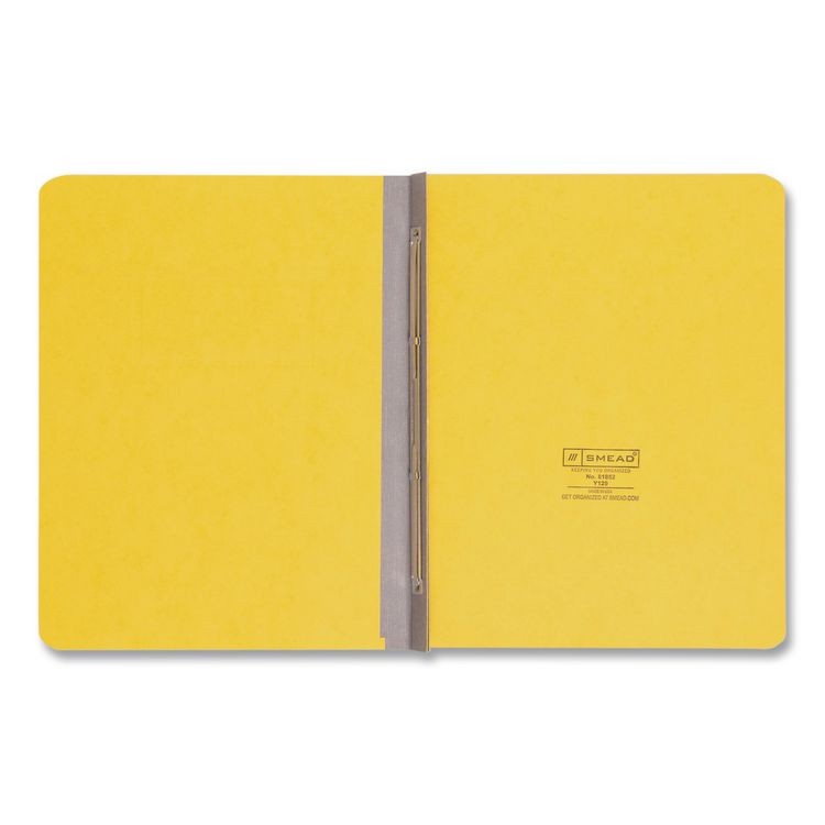 Prong Fastener Premium Pressboard Report Cover, Two-Piece Prong Fastener, 3" Capacity, 8.5 x 11, Yellow/Yellow