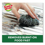 Stainless Steel Scrubber, Silver, 12/carton